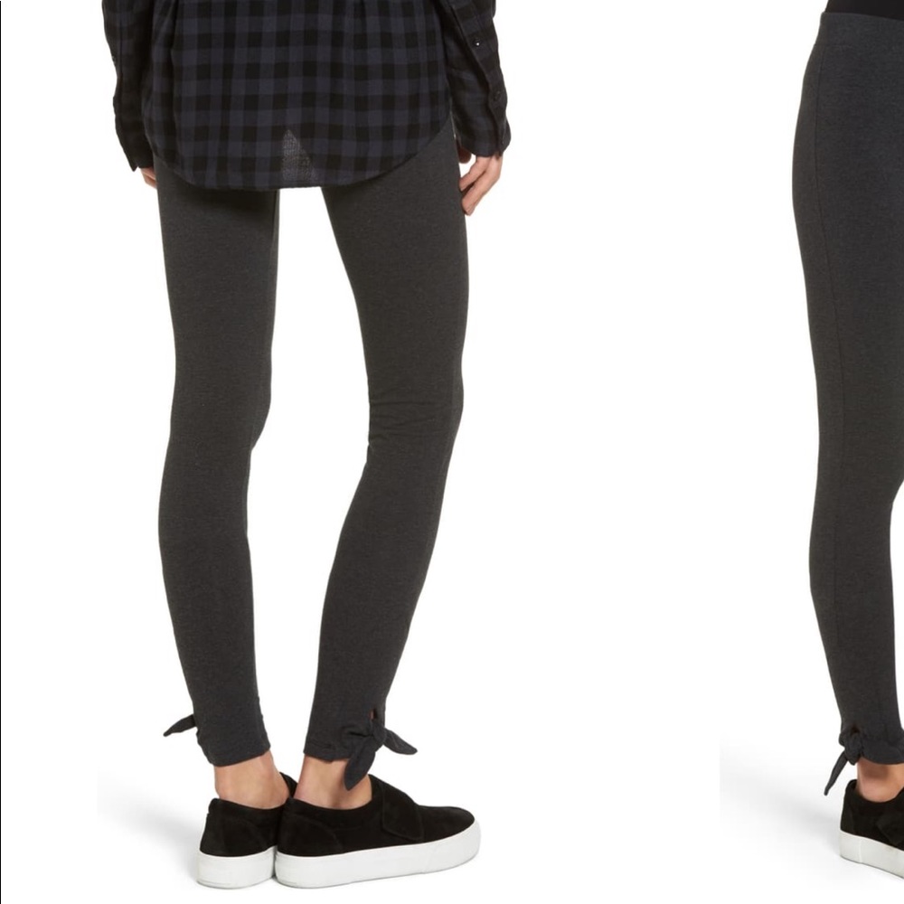 Leggings with tie bottom